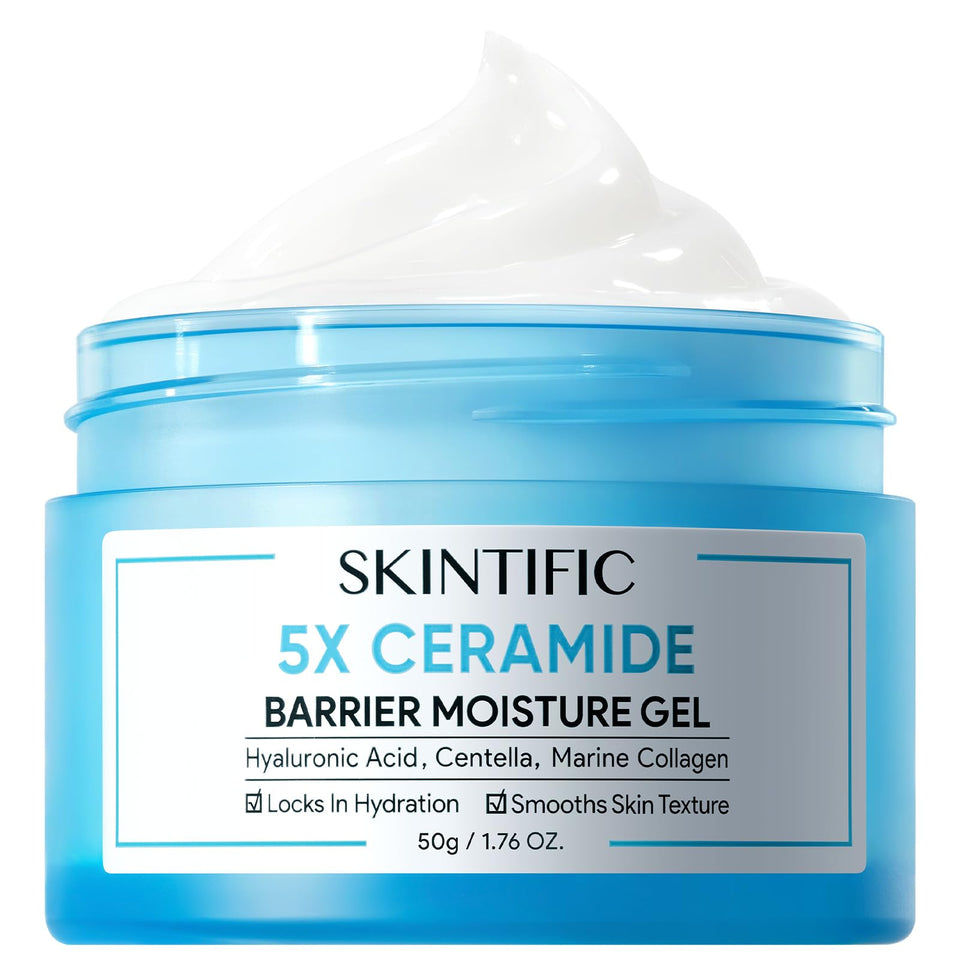SKINTIFIC ceramide barrier repair bottle highlights advanced ceramide complex for stronger skin protection