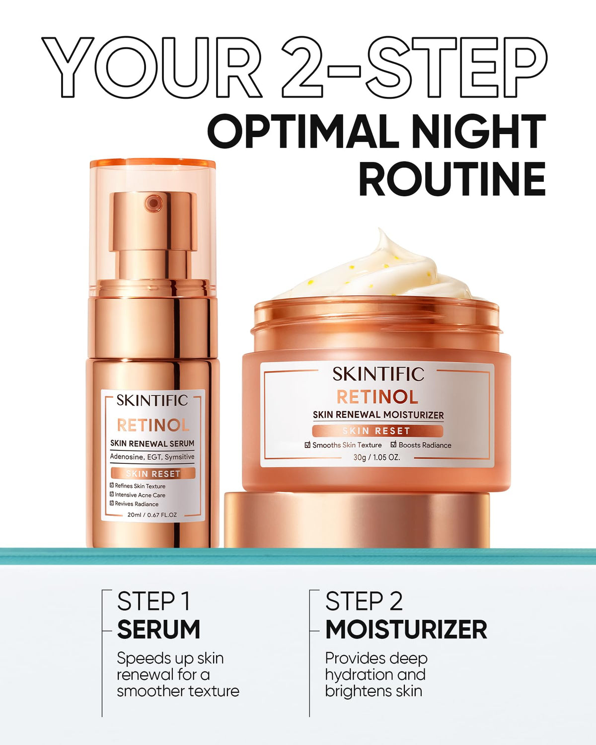 Cruelty-free badge on SKINTIFIC packaging signals ethical skincare.