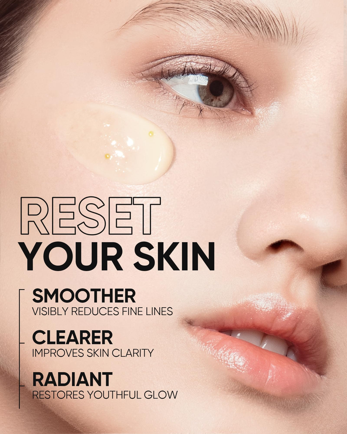 Lightweight gel texture of SKINTIFIC moisturizer for fast absorption.