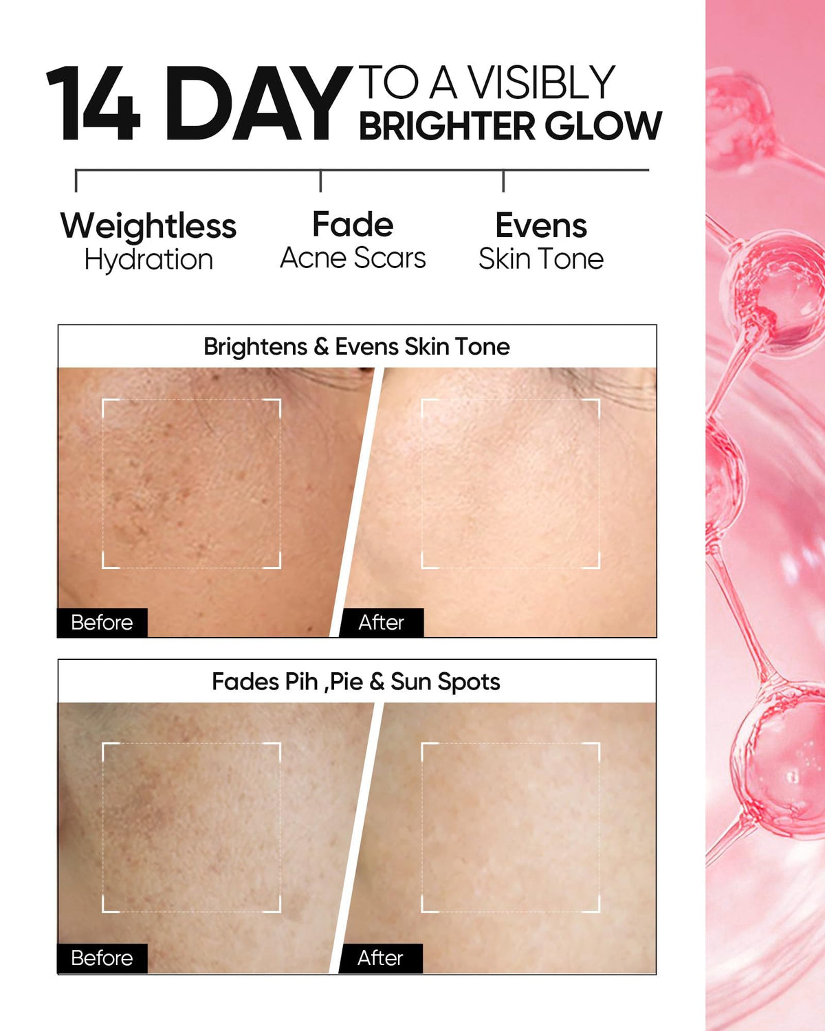 Applied SKINTIFIC MSH Niacinamide Brightening Cream on skin for quick absorption.