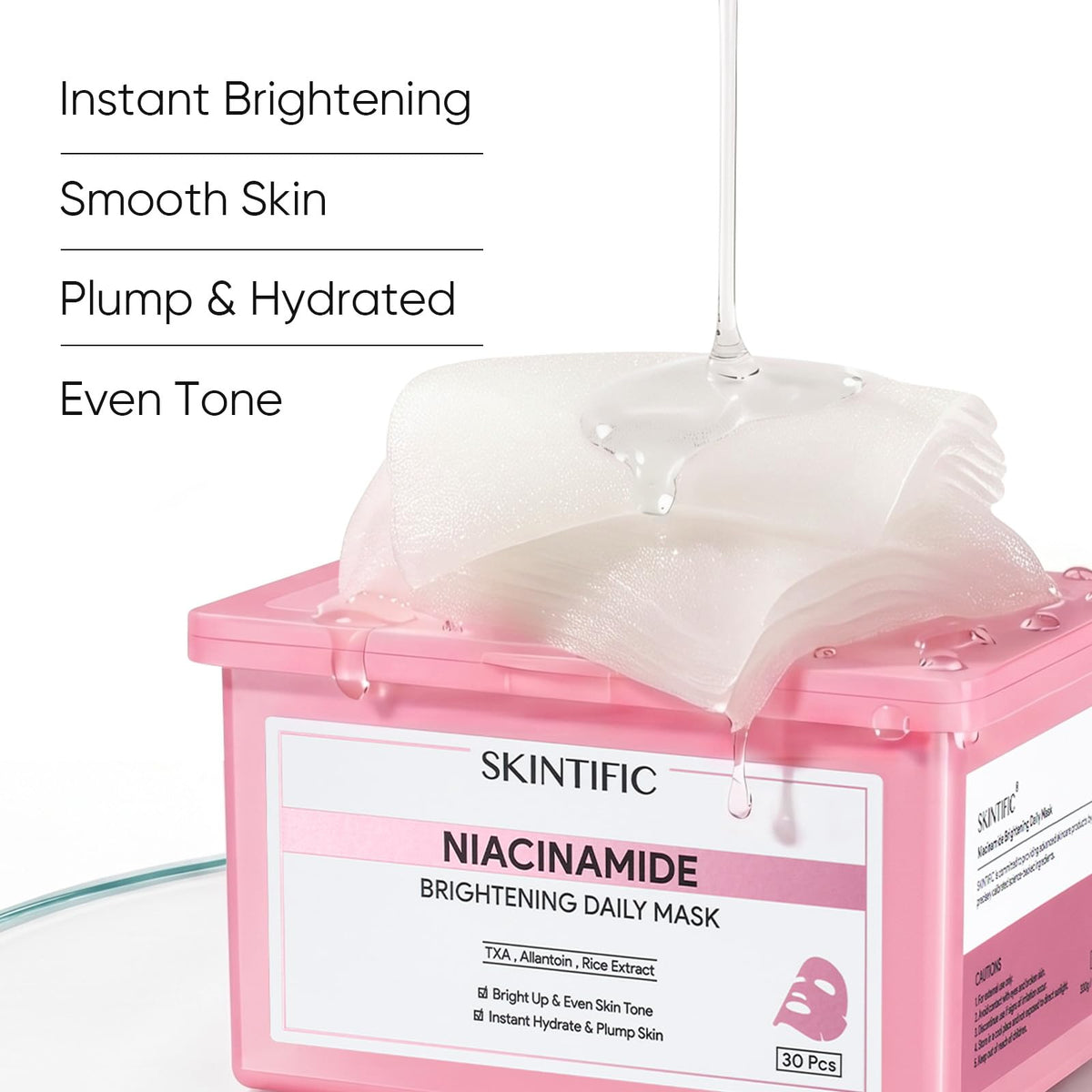 SKINTIFIC mask provides a radiant look after use.