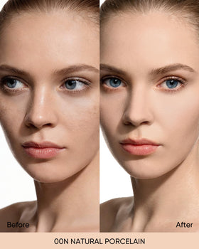 Skintific Velvet Matte Cushion compact open showing shade 00N for natural porcelain skin and oil-control wear