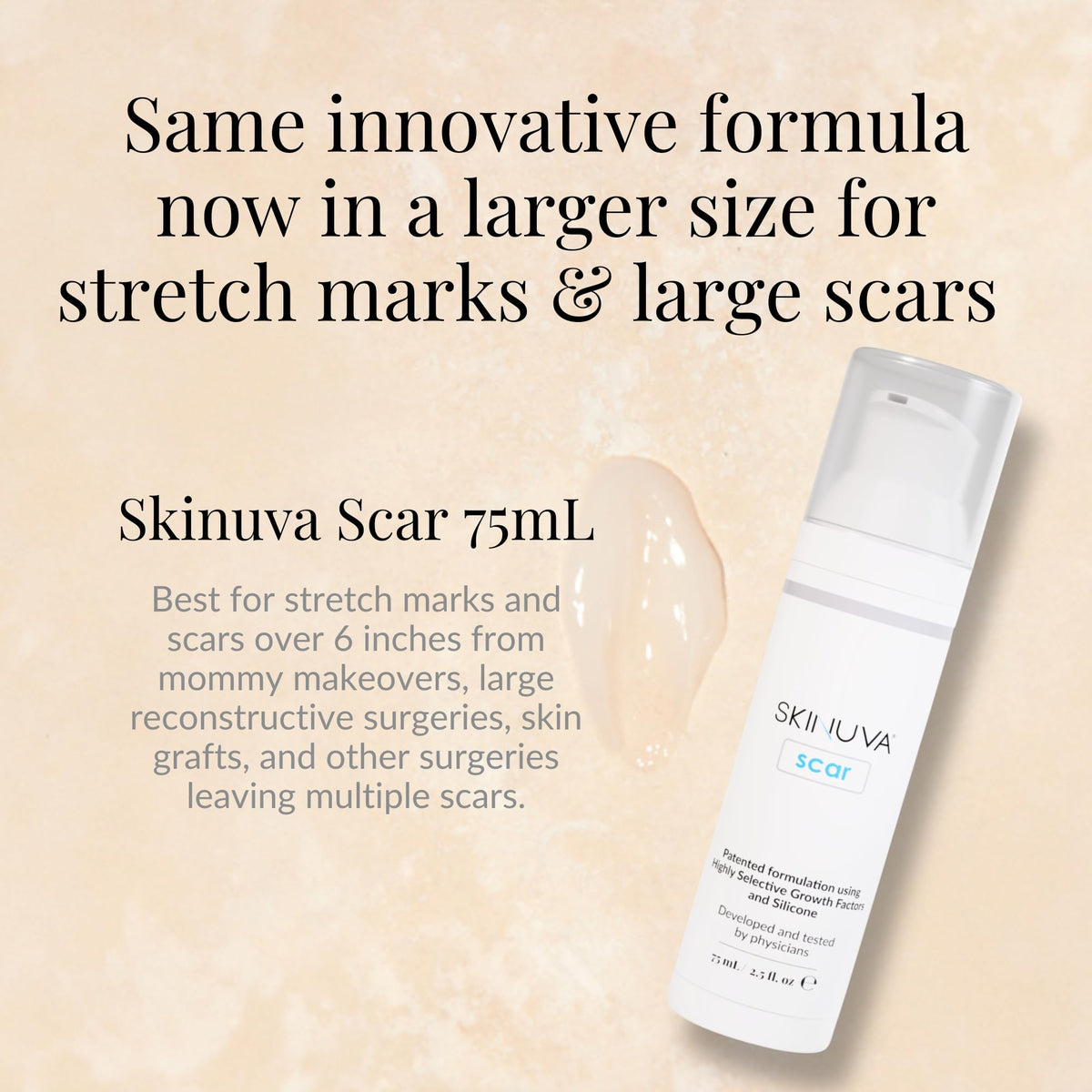 Skinuva packaging box highlights pregnancy-safe formula.
