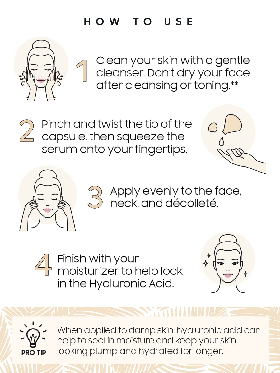 Skinworks Hyaluronic Acid Serum application showing easy dispensing and even coverage.