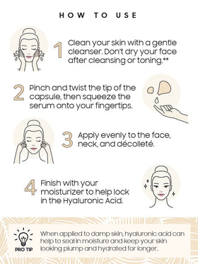 Skinworks Hyaluronic Acid Serum application showing easy dispensing and even coverage.