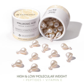 Skinworks hydrating glow on the face after application.