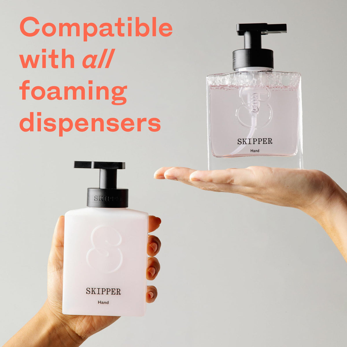 Skipper lavender cucumber lilly-pilly scent option shown for refreshing hand washing.