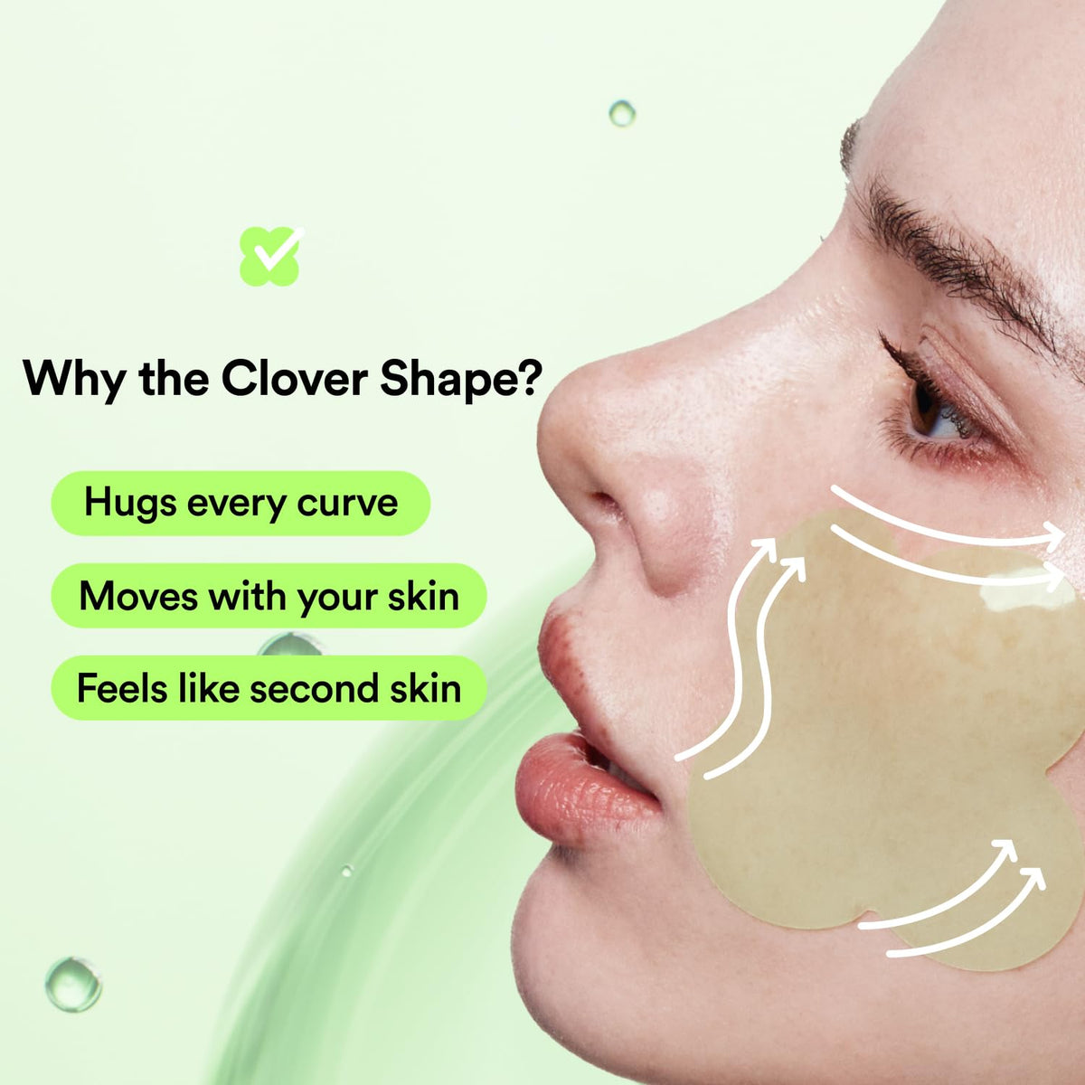 Skit hydrogel patch providing cooling relief around pores