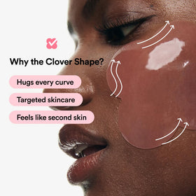 Skit Clover hydrogel patch opened reveals easy, mess-free skincare ritual.