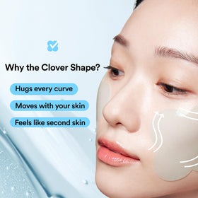 Skit Hydrating and Moisture Face Gel Patch clover design adheres to dry zones