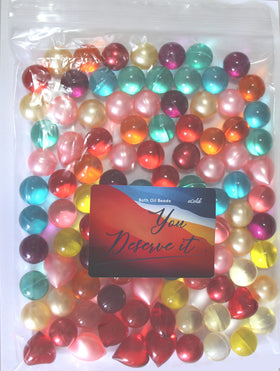 SKLEER moisturizing oil beads enhance bath-time skin care.
