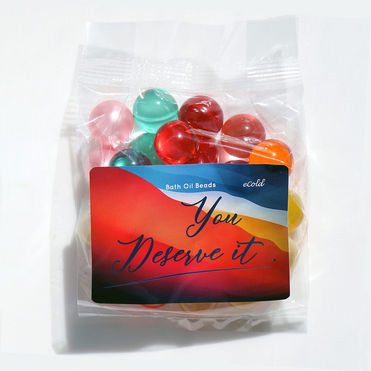 Vibrant water with SKLEER beads for a colorful, luxurious soak.