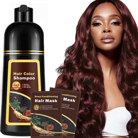 Sklight Hair Dye Shampoo bottle shows gray coverage for quick touch-ups