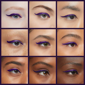 Skone precision-wing eyeliner pen creating a sharp cat-eye line