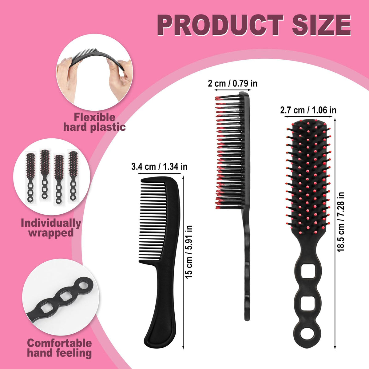 Skourvut individually wrapped combs stay clean for travel and gifting.