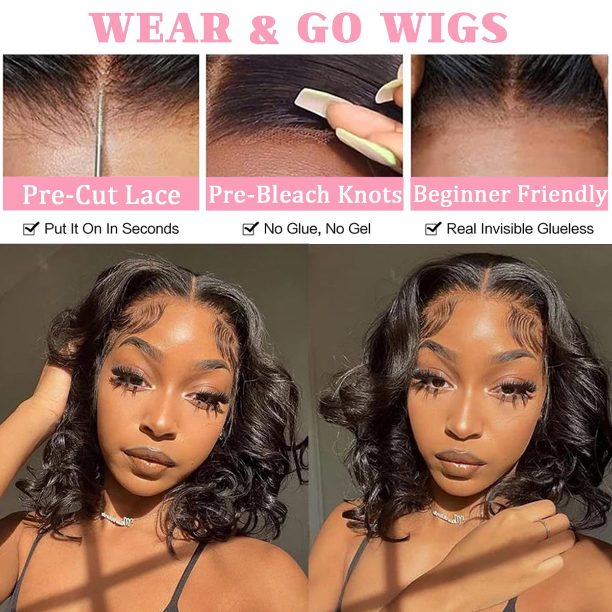 Skouty Brazilian virgin hair body wave wig is soft and versatile.