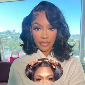 Skouty Wear and Go bob wig 14-inch ready to wear for busy mornings.