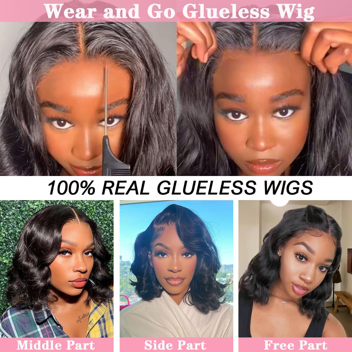 Skouty Wear and Go lace-front wig with 4x4 closure for seamless blending.