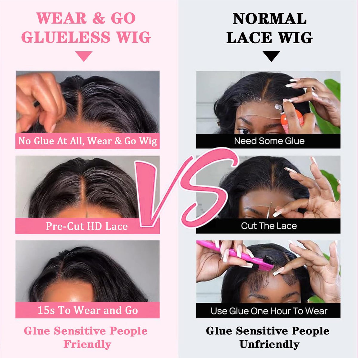 Skouty wig with inside clips for secure, long-wear comfort.