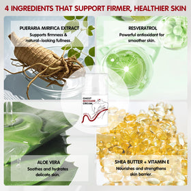 SKSOYT Breast Enhancement Cream on skin highlights smooth, nourished bust texture.