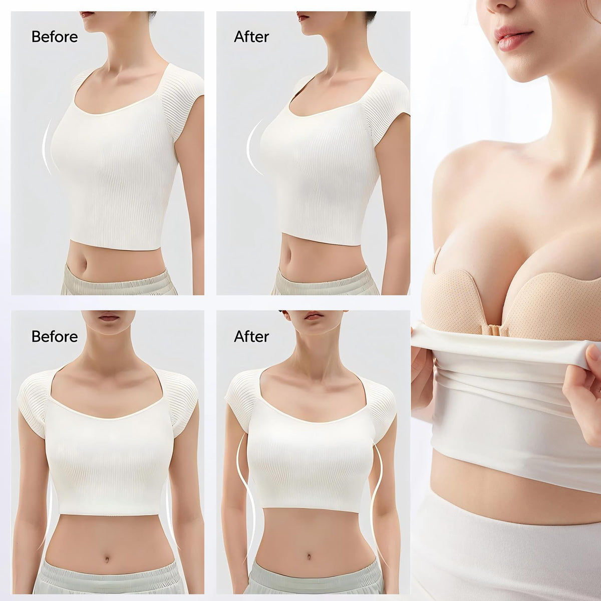 SKSOYT bust-care routine scene displays easy application at home.