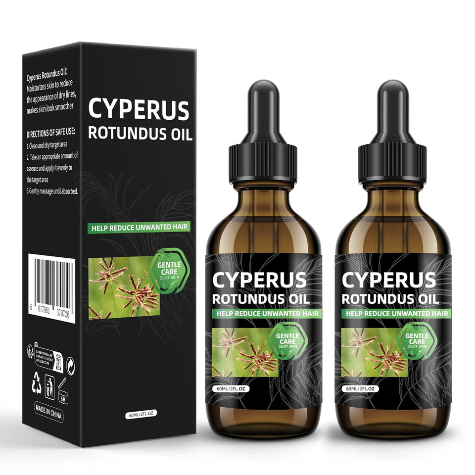 SKSOYT Cyperus Rotundus Oil bottle pour for natural skin hydration and regrowth slowing potential