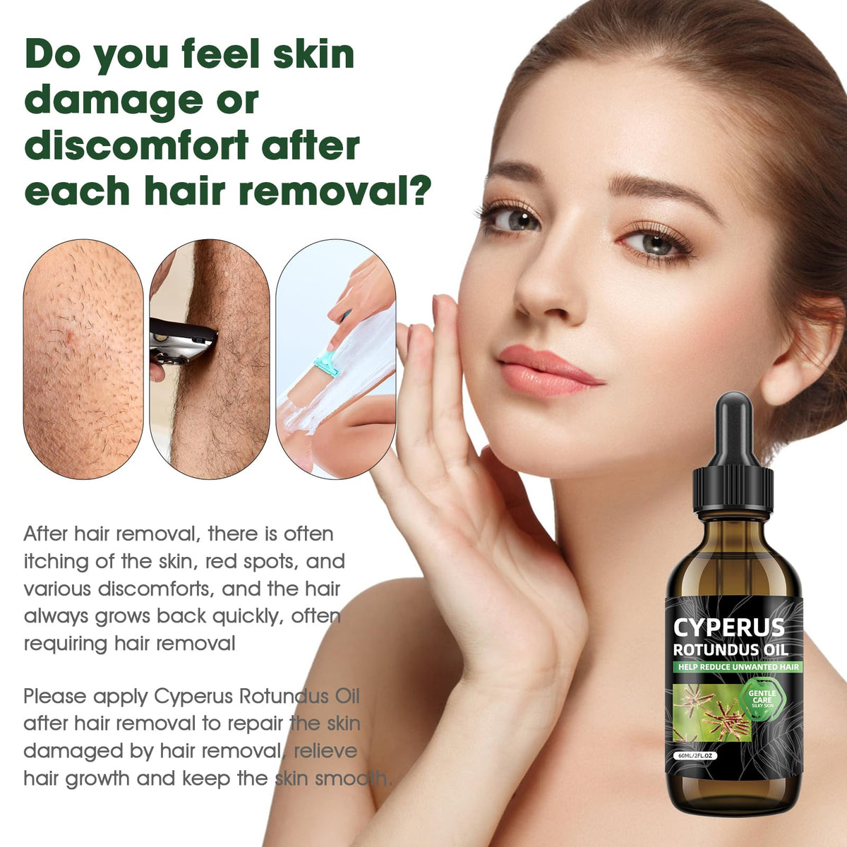 SKSOYT Cyperus Rotundus Oil leg application hydrates skin