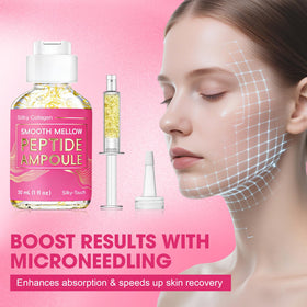 SKSOYT Deep Collagen Serum applied to face for hydrated, refreshed look.
