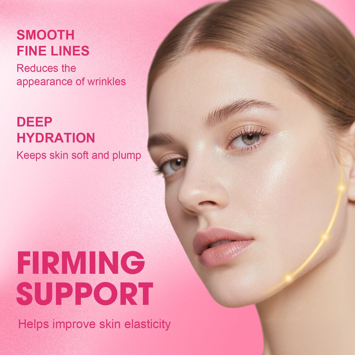 Close-up of SKSOYT serum texture showing silky, fast-absorbing finish.