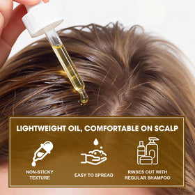 SKSOYT Onion Oil hair strands closeup highlighting softer, more manageable hair.