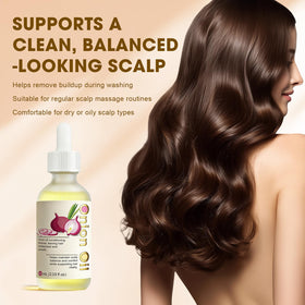 SKSOYT Onion Oil ingredients blend emphasizes onion, coconut and almond oils for conditioning.