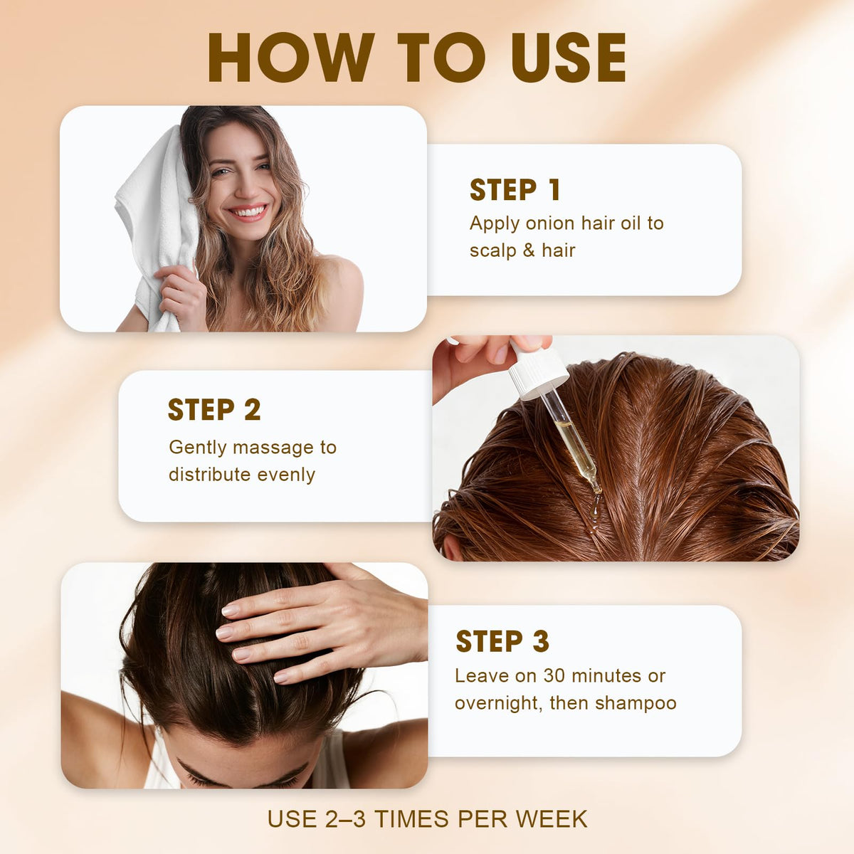 SKSOYT Onion Oil rosemary and vitamin E provide lightweight nourishment.