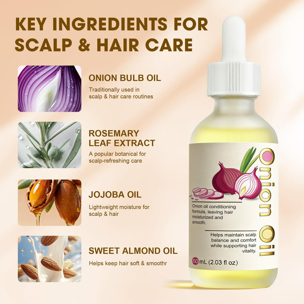 SKSOYT Onion Oil scalp massage illustrating a relaxing routine for refreshed scalp.