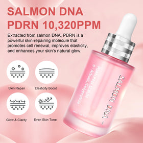 SKSOYT Pink Peptide 12 PDRN serum texture close-up for non-greasy hydration.