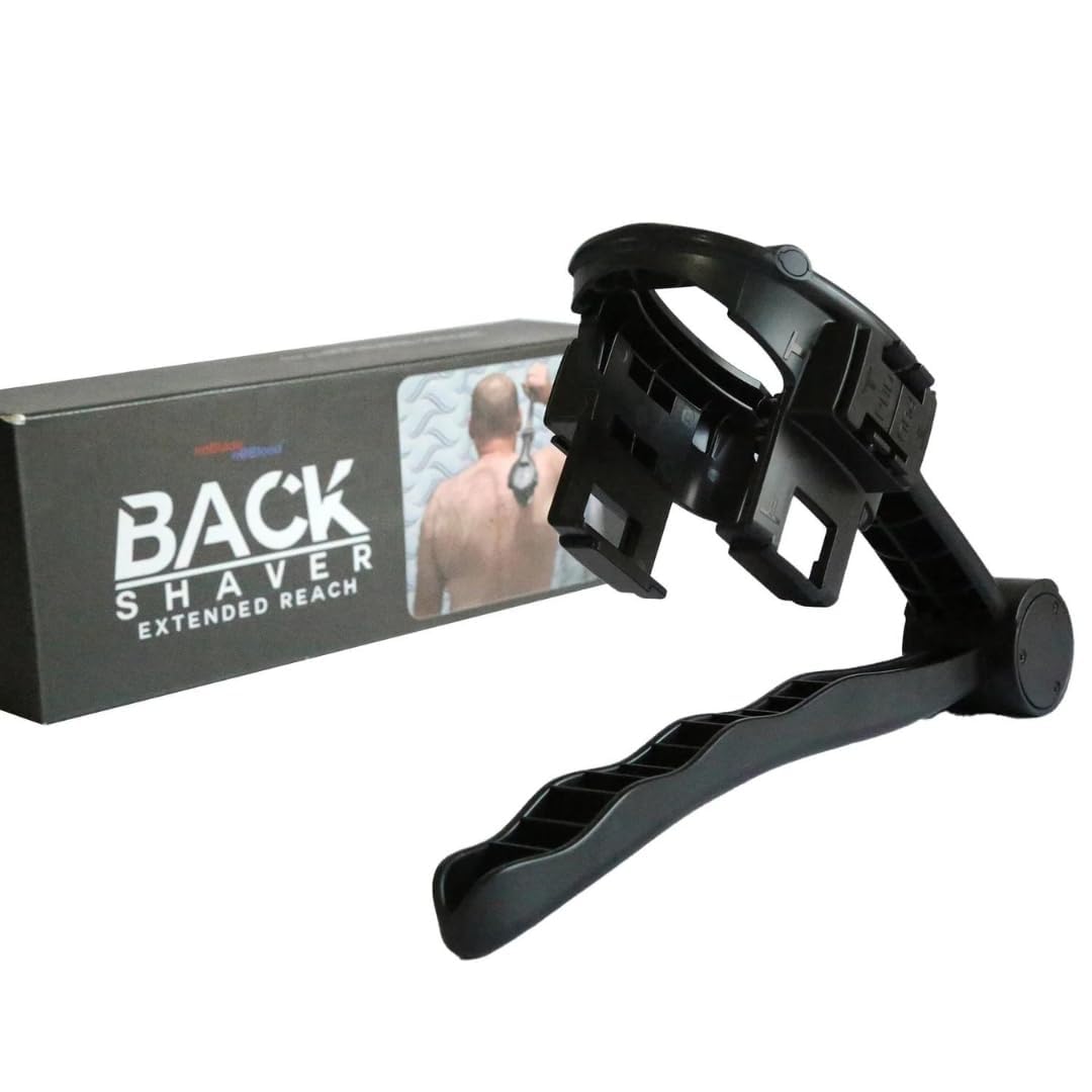 Ergonomic grip on Skull Shaver back shaver handle for comfortable reach