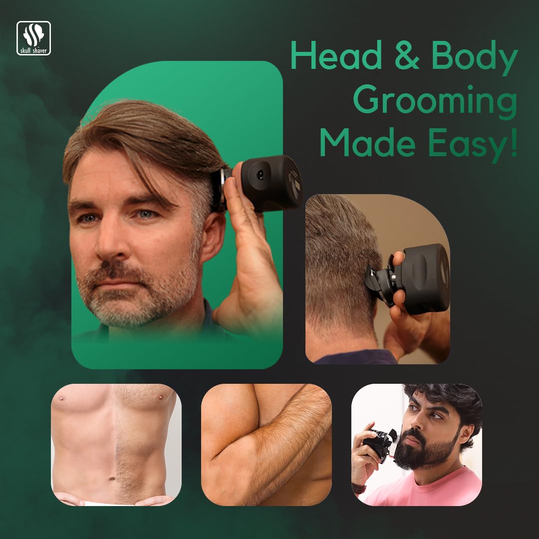 Skull Shaver Beast Clipper Pro eight combs enable personalized fades.