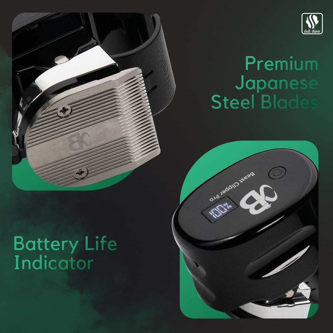 Skull Shaver Beast Clipper Pro travel kit with durable storage.