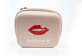 Compact design of Skull Shaver travel case shown in beige color