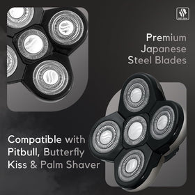 Skull Shaver Forte contouring technology with independent flex blades