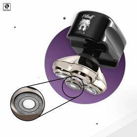 Skull Shaver Pitbull Gold PRO LED display for easy power tracking.