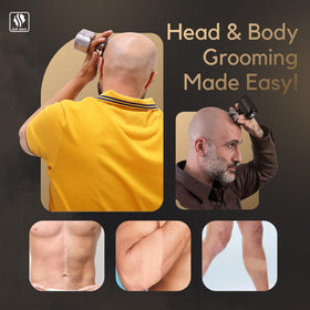 Skull Shaver Pitbull Gold PRO removable blades simplify cleaning after use.