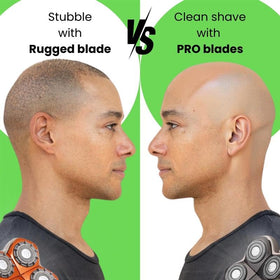 Skull Shaver Rugged removable bladehead for deep cleaning