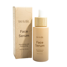 Sky & Sol Ancestral Serum bottle pour for quick hydration and easy daily use