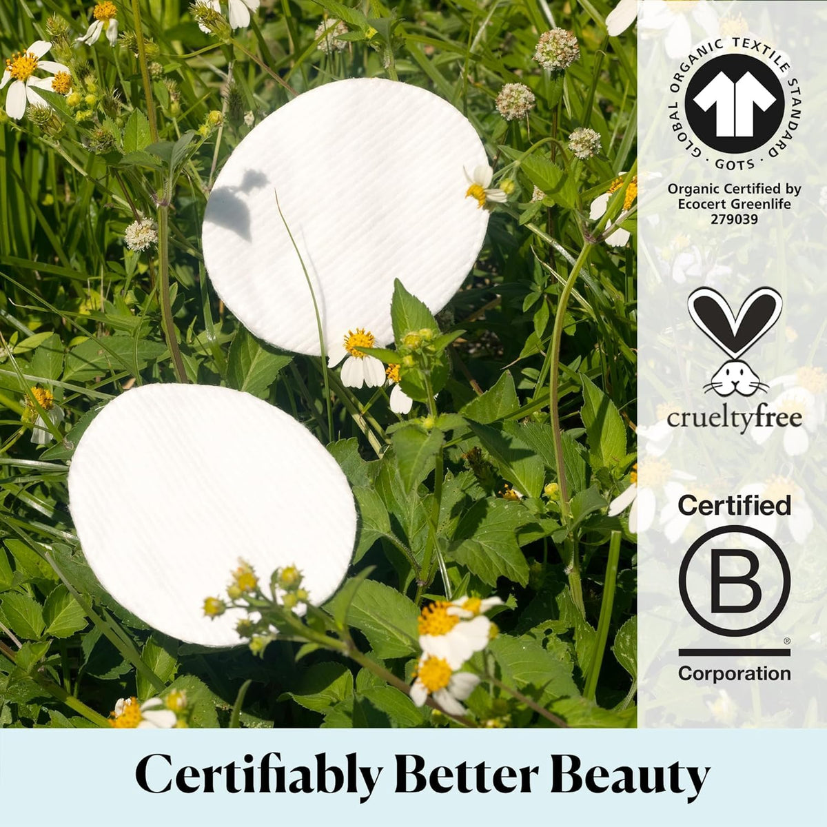 Sky Organics eco-friendly cotton pads support daily skincare routine.