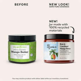 Sky Organics Mango Butter balm-to-oil texture ready for quick hydration