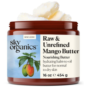 Sky Organics Mango Butter jar showing rich, nourishing texture for daily skin care