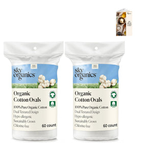 Sky Organics large pads with textured side for deeper cleansing.