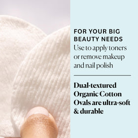 Sky Organics large cotton pads ideal for cleansing and nail polish removal.