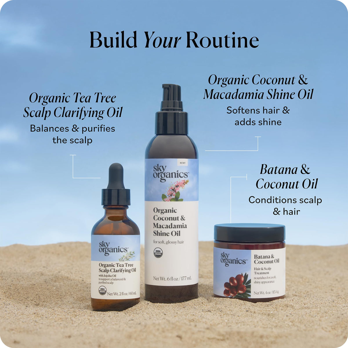 Cooling sensation visual with Sky Organics Tea Tree oil blend