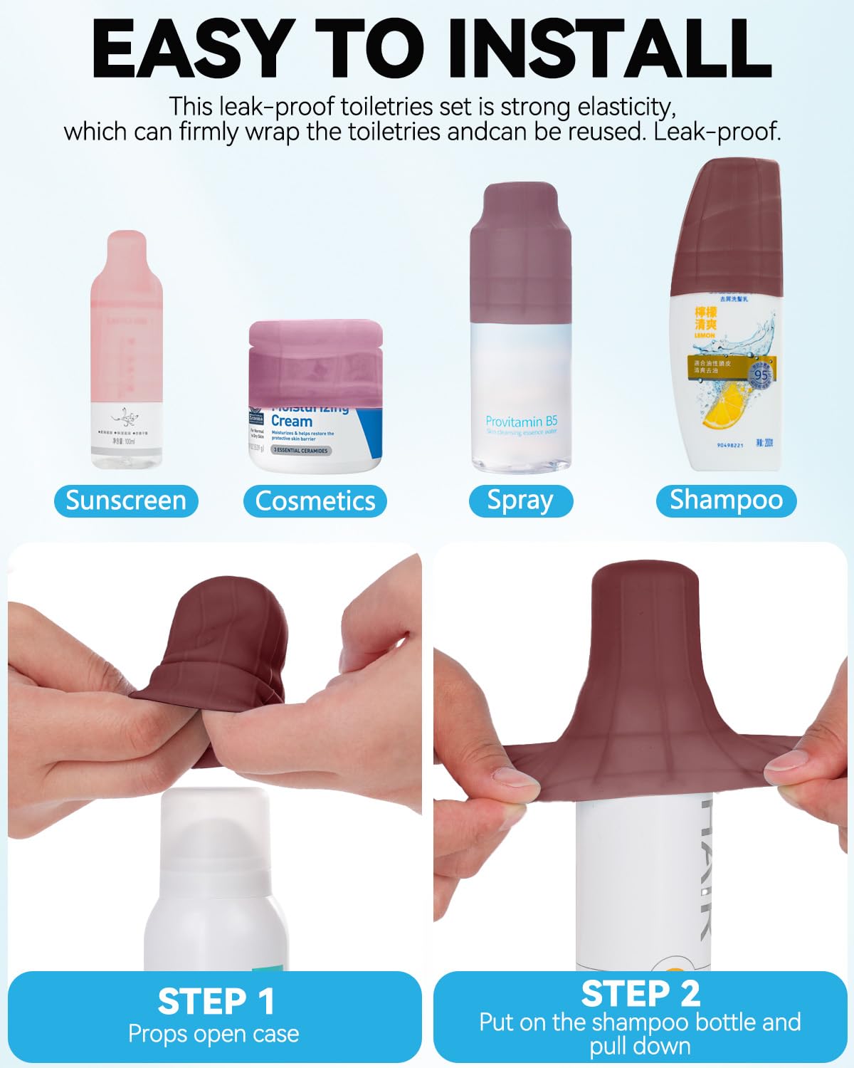 Stretchable design fits most containers up to 8.3 inches